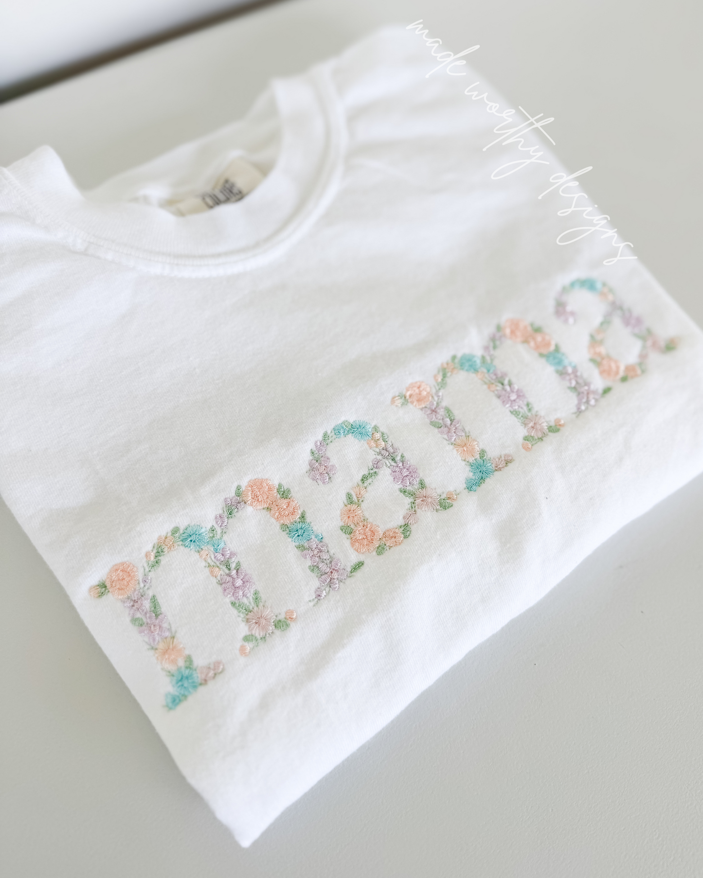 mama floral tee