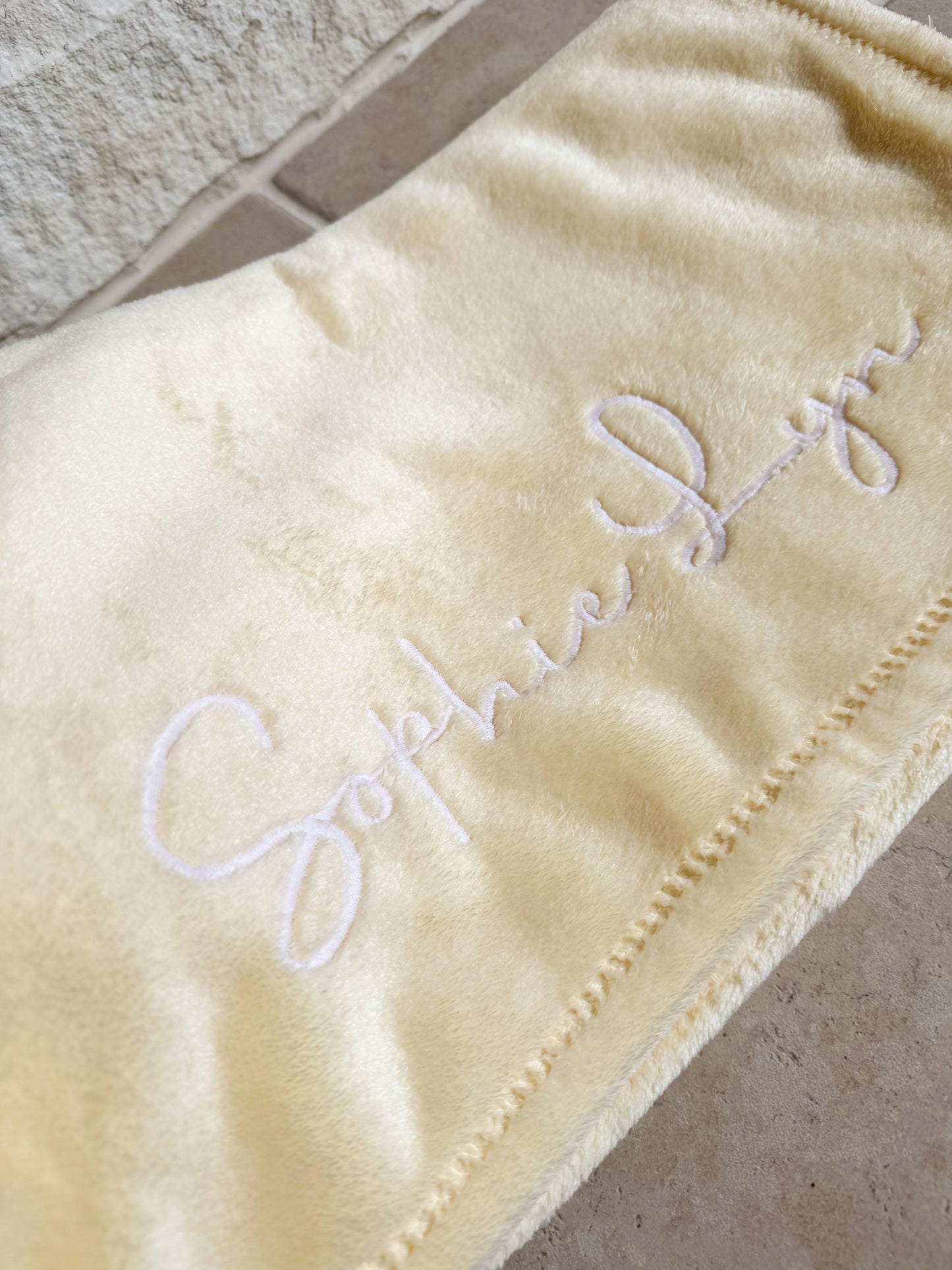 Mink Luxury Name Baby Blanket