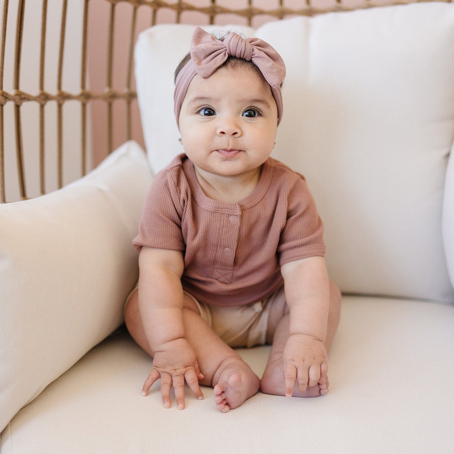 Dusty Rose Bamboo Head Wrap