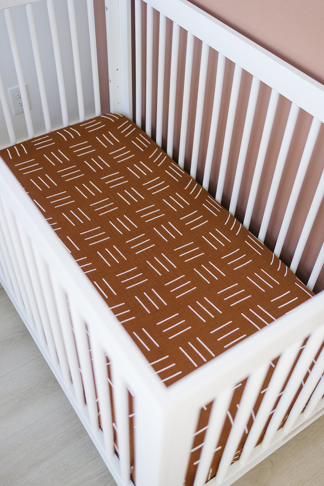 Mustard Mudcloth Muslin Crib Sheet