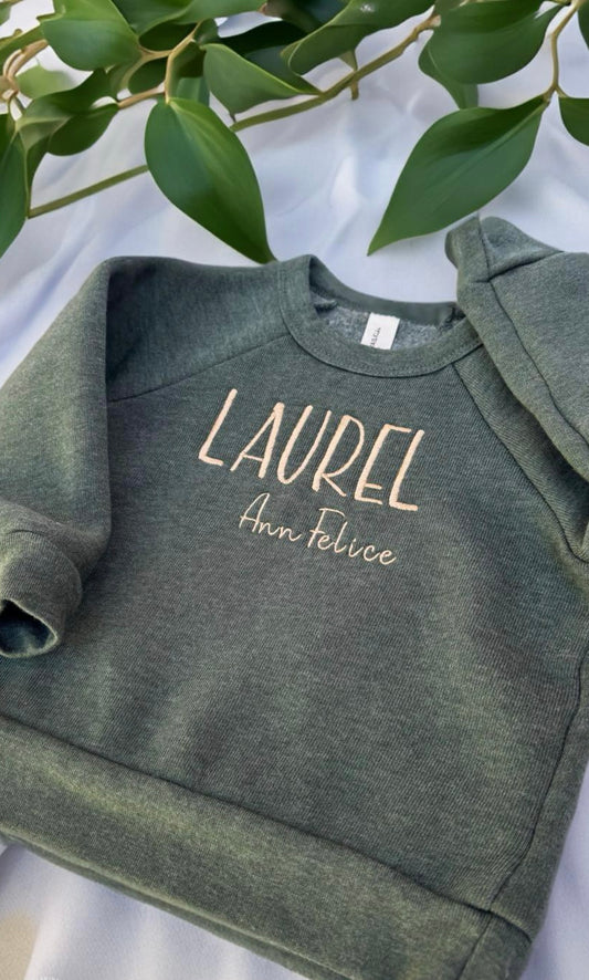 Toddler Customized Name Crewneck