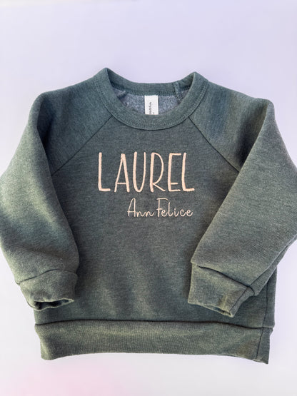 Toddler Name Crewneck