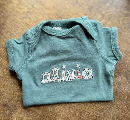 Appliqué Name Onesie