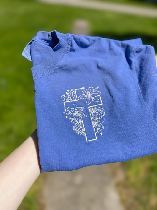Floral Cross Tee