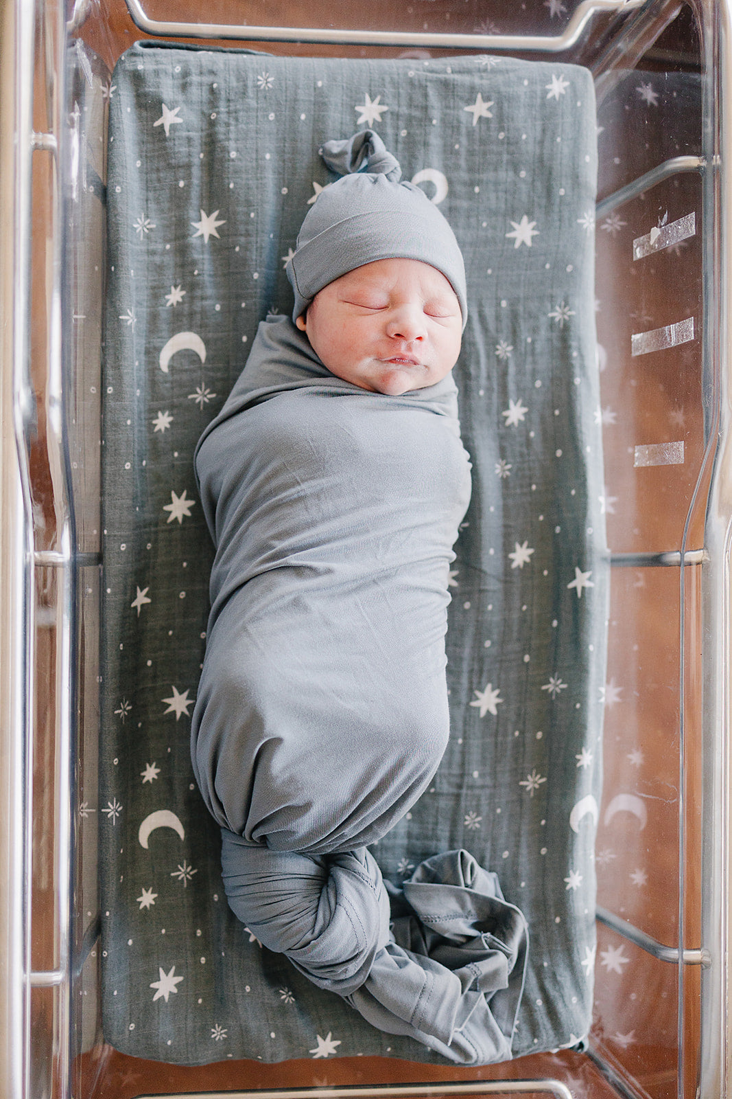 Dusty Blue Bamboo Newborn Knot Hat