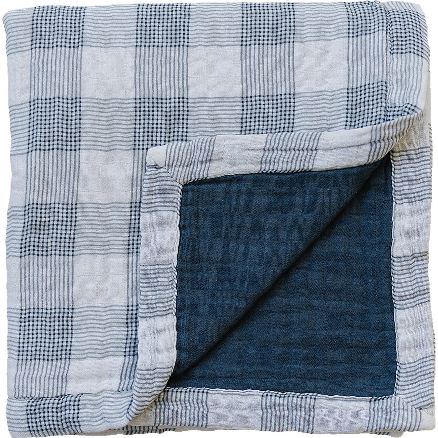 Coastal Plaid + Navy Muslin Quilt