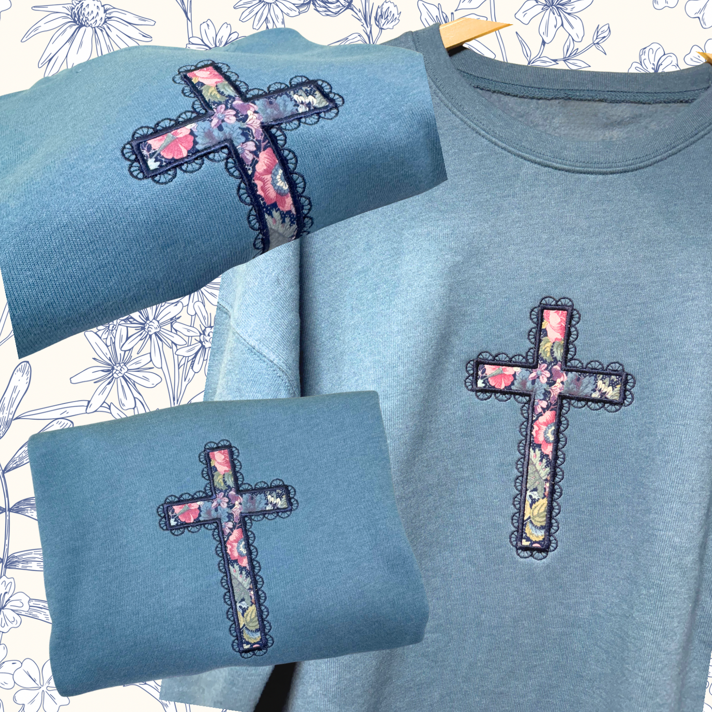 Appliqué Cross Crew